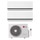 LG DUALCOOL Deluxe Climatizzatore a parete dual split inverter Wi-Fi bianco | unità esterna R32 7.9 kW unità interne 9000+9000 BTU MU4R27.U24A0+H[09|09]S1DA.NS1