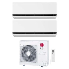 Immagine di LG DUALCOOL Deluxe Climatizzatore a parete dual split inverter Wi-Fi bianco | unità esterna R32 8.8 kW unità interne 9000+9000 BTU MU5R30.U36A0+H[09|09]S1DA.NS1