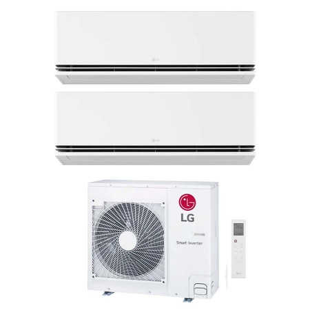 Immagine di LG DUALCOOL Deluxe Climatizzatore a parete dual split inverter Wi-Fi bianco | unità esterna R32 8.8 kW unità interne 9000+9000 BTU MU5R30.U36A0+H[09|09]S1DA.NS1