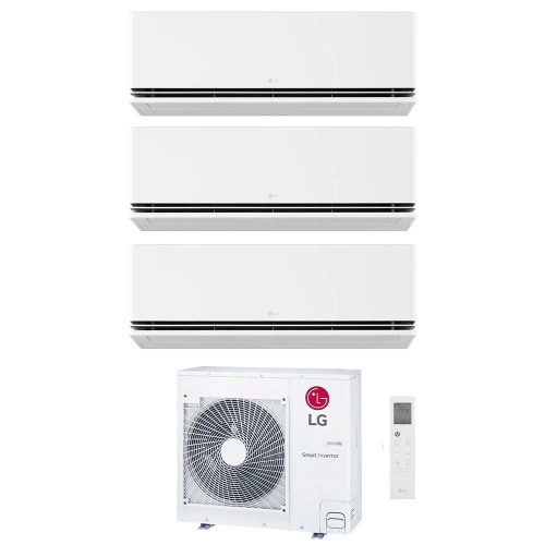 Immagine di LG DUALCOOL Deluxe Climatizzatore a parete trial split inverter Wi-Fi bianco | unità esterna R32 8.8 kW unità interne 9000+9000+9000 BTU MU5R30.U36A0+H[09|09|09]S1DA.NS1