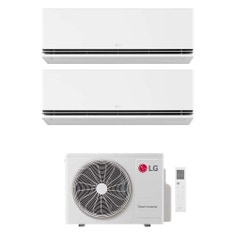 Immagine di LG DUALCOOL Premium Climatizzatore a parete dual split inverter Wi-Fi bianco | unità esterna R32 4.1 kW unità interne 9000+9000 BTU MU2R15.018A0+H[09|09]S1PA.NS1
