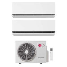 Immagine di LG DUALCOOL Premium Climatizzatore a parete dual split inverter Wi-Fi bianco | unità esterna R32 7.9 kW unità interne 9000+9000 BTU MU4R27.U24A0+H[09|09]S1PA.NS1