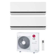 Immagine di LG DUALCOOL Premium Climatizzatore a parete dual split inverter Wi-Fi bianco | unità esterna R32 8.8 kW unità interne 9000+9000 BTU MU5R30.U36A0+H[09|09]S1PA.NS1