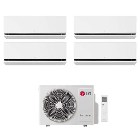 Immagine di LG DUALCOOL Premium Climatizzatore a parete quadri split inverter Wi-Fi bianco | unità esterna R32 7 kW unità interne 9000+9000+9000+9000 BTU MU4R25.U24A0+H[09|09|09|09]S1PA.NS1