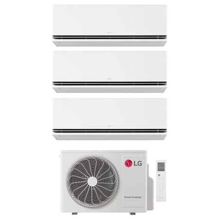 Immagine di LG DUALCOOL Premium Climatizzatore a parete trial split inverter Wi-Fi bianco | unità esterna R32 6.2 kW unità interne 9000+9000+9000 BTU MU3R21.U24A0+H[09|09|09]S1PA.NS1