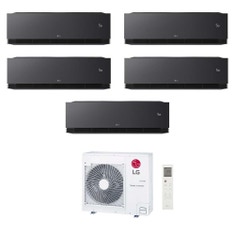 Immagine di LG ARTCOOL Black AI Air Climatizzatore a parete penta split inverter Wi-Fi black - nero opaco | unità esterna R32 8.8 kW unità interne 9000+9000+9000+9000+9000 BTU MU5R30.U36A0+AA[09|09|09|09|09]SB.NS1
