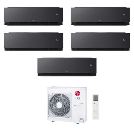 Immagine di LG ARTCOOL Black AI Air Climatizzatore a parete penta split inverter Wi-Fi black - nero opaco | unità esterna R32 8.8 kW unità interne 9000+9000+9000+9000+9000 BTU MU5R30.U36A0+AA[09|09|09|09|09]SB.NS1