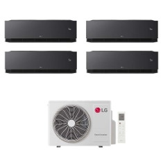 Immagine di LG ARTCOOL Black AI Air Climatizzatore a parete quadri split inverter Wi-Fi black - nero opaco | unità esterna R32 7.9 kW unità interne 9000+9000+9000+9000 BTU MU4R27.U24A0+AA[09|09|09|09]SB.NS1