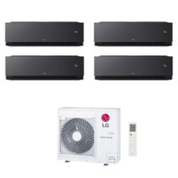 Immagine di LG ARTCOOL Black AI Air Climatizzatore a parete quadri split inverter Wi-Fi black - nero opaco | unità esterna R32 8.8 kW unità interne 9000+9000+9000+12000 BTU MU5R30.U36A0+AA[09|09|09|12]SB.NS1