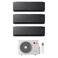 Immagine di LG ARTCOOL Black AI Air Climatizzatore a parete trial split inverter Wi-Fi black - nero opaco | unità esterna R32 7.9 kW unità interne 12000+12000+12000 BTU MU4R27.U24A0+AA[12|12|12]SB.NS1