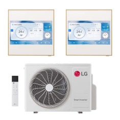 Immagine di LG ARTCOOL Gallery LCD Climatizzatore a parete dual split inverter Wi-Fi | unità esterna R32 7.9 kW unità interne 9000+9000 BTU MU4R27.U24A0+A[09|09]GA2N.EEU