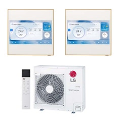 Immagine di LG ARTCOOL Gallery LCD Climatizzatore a parete dual split inverter Wi-Fi | unità esterna R32 8.8 kW unità interne 9000+9000 BTU MU5R30.U36A0+A[09|09]GA2N.EEU