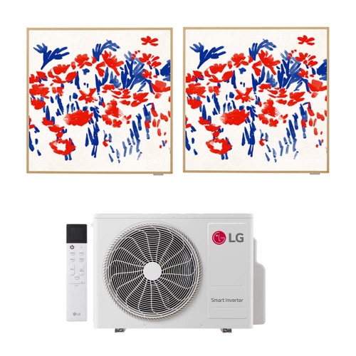 Immagine di LG ARTCOOL Gallery Photo Climatizzatore a parete dual split inverter Wi-Fi | unità esterna R32 4.1 kW unità interne 9000+9000 BTU MU2R15.018A0+A[09|09]GA1.NSE