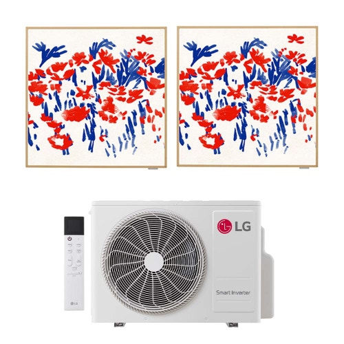 Immagine di LG ARTCOOL Gallery Photo Climatizzatore a parete dual split inverter Wi-Fi | unità esterna R32 7.9 kW unità interne 9000+9000 BTU MU4R27.U24A0+A[09|09]GA1.NSE