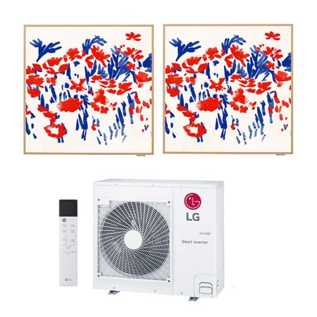 Immagine di LG ARTCOOL Gallery Photo Climatizzatore a parete dual split inverter Wi-Fi | unità esterna R32 8.8 kW unità interne 9000+9000 BTU MU5R30.U36A0+A[09|09]GA1.NSE