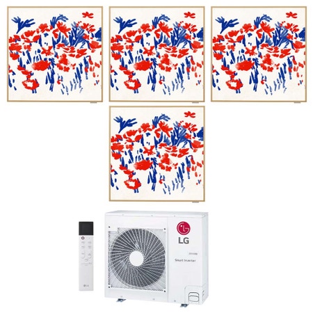 Immagine di LG ARTCOOL Gallery Photo Climatizzatore a parete quadri split inverter Wi-Fi | unità esterna R32 8.8 kW unità interne 9000+9000+9000+9000 BTU MU5R30.U36A0+A[09|09|09|09]GA1.NSE