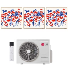 Immagine di LG ARTCOOL Gallery Photo Climatizzatore a parete trial split inverter Wi-Fi | unità esterna R32 7.9 kW unità interne 9000+9000+9000 BTU MU4R27.U24A0+A[09|09|09]GA1.NSE