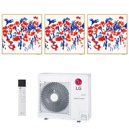 Immagine di LG ARTCOOL Gallery Photo Climatizzatore a parete trial split inverter Wi-Fi | unità esterna R32 8.8 kW unità interne 9000+9000+9000 BTU MU5R30.U36A0+A[09|09|09]GA1.NSE