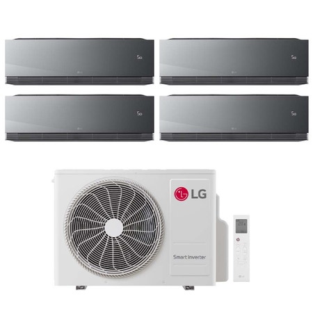 Immagine di LG ARTCOOL Mirror AI Air Climatizzatore a parete quadri split inverter Wi-Fi mirror - finitura a specchio | unità esterna R32 7.9 kW unità interne 9000+9000+9000+9000 BTU MU4R27.U24A0+AA[09|09|09|09]SP.NS1