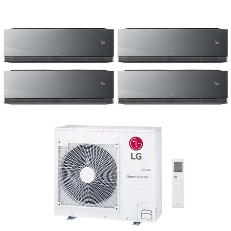 Immagine di LG ARTCOOL Mirror AI Air Climatizzatore a parete quadri split inverter Wi-Fi mirror - finitura a specchio | unità esterna R32 8.8 kW unità interne 9000+9000+9000+9000 BTU MU5R30.U36A0+AA[09|09|09|09]SP.NS1