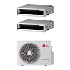 Immagine di LG Canalizzabile bassa prevalenza Climatizzatore canalizzabile dual split inverter | unità esterna R32 4.1 kW unità interne 9000+9000 BTU MU2R15.018A0+CL[09|09]F.N50