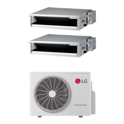 Immagine di LG Canalizzabile bassa prevalenza Climatizzatore canalizzabile dual split inverter | unità esterna R32 4.1 kW unità interne 9000+9000 BTU MU2R15.018A0+CL[09|09]F.N50