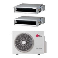 Immagine di LG Canalizzabile bassa prevalenza Climatizzatore canalizzabile dual split inverter | unità esterna R32 7.9 kW unità interne 9000+12000 BTU MU4R27.U24A0+CL[09|12]F.N50