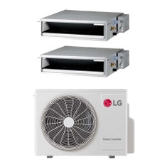 Immagine di LG Canalizzabile bassa prevalenza Climatizzatore canalizzabile dual split inverter | unità esterna R32 7.9 kW unità interne 9000+9000 BTU MU4R27.U24A0+CL[09|09]F.N50