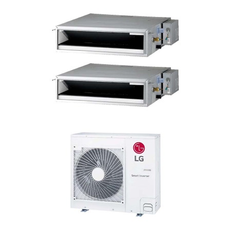 Immagine di LG Canalizzabile bassa prevalenza Climatizzatore canalizzabile dual split inverter | unità esterna R32 8.8 kW unità interne 9000+9000 BTU MU5R30.U36A0+CL[09|09]F.N50