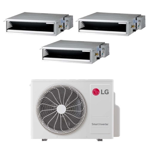 Immagine di LG Canalizzabile bassa prevalenza Climatizzatore canalizzabile trial split inverter | unità esterna R32 7.9 kW unità interne 9000+9000+9000 BTU MU4R27.U24A0+CL[09|09|09]F.N50