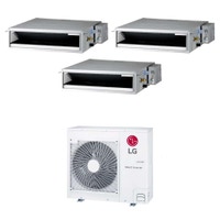 Immagine di LG Canalizzabile bassa prevalenza Climatizzatore canalizzabile trial split inverter | unità esterna R32 8.8 kW unità interne 9000+9000+12000 BTU MU5R30.U36A0+CL[09|09|12]F.N50