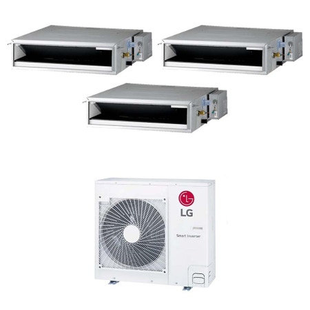 Immagine di LG Canalizzabile bassa prevalenza Climatizzatore canalizzabile trial split inverter | unità esterna R32 8.8 kW unità interne 9000+9000+9000 BTU MU5R30.U36A0+CL[09|09|09]F.N50