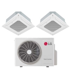 Immagine di LG Cassetta 4 vie Climatizzatore a cassetta dual split inverter bianco | unità esterna R32 7.9 kW unità interne 9000+9000 BTU MU4R27.U24A0+CT[09|09]F.NR0