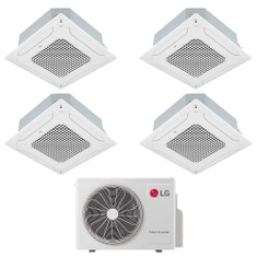 Immagine di LG Cassetta 4 vie Climatizzatore a cassetta quadri split inverter bianco | unità esterna R32 7.9 kW unità interne 9000+9000+9000+9000 BTU MU4R27.U24A0+CT[09|09|09|09]F.NR0