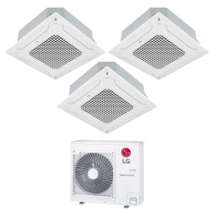 Immagine di LG Cassetta 4 vie Climatizzatore a cassetta trial split inverter bianco | unità esterna R32 8.8 kW unità interne 9000+9000+9000 BTU MU5R30.U36A0+CT[09|09|09]F.NR0