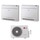 LG CONSOLE Climatizzatore console da pavimento dual split inverter Wi-Fi bianco | unità esterna R32 4.7 kW unità interne 9000+9000 BTU MU2R17.U18A0+UQ[09|09]F.NA0