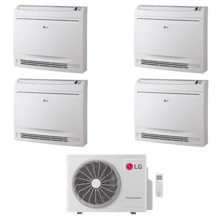Immagine di LG CONSOLE Climatizzatore console da pavimento quadri split inverter Wi-Fi bianco | unità esterna R32 7 kW unità interne 9000+9000+9000+9000 BTU MU4R25.U24A0+UQ[09|09|09|09]F.NA0