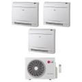 Immagine di LG CONSOLE Climatizzatore console da pavimento trial split inverter Wi-Fi bianco | unità esterna R32 7 kW unità interne 9000+9000+9000 BTU MU4R25.U24A0+UQ[09|09|09]F.NA0