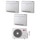 LG CONSOLE Climatizzatore console da pavimento trial split inverter Wi-Fi bianco | unità esterna R32 7 kW unità interne 9000+9000+9000 BTU MU4R25.U24A0+UQ[09|09|09]F.NA0
