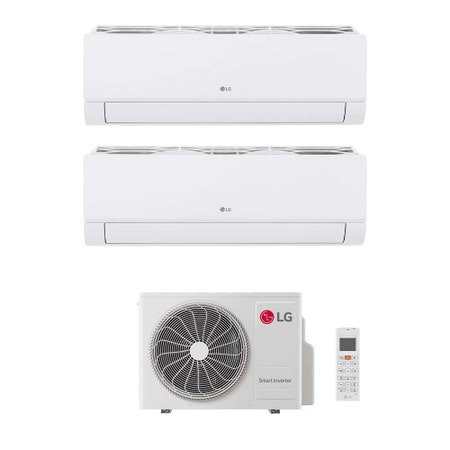 Immagine di LG DUALCOOL Libero Smart Climatizzatore a parete dual split inverter Wi-Fi bianco | unità esterna R32 4.1 kW unità interne 9000+9000 BTU MU2R15.018A0+EZ[09|09]CSN.CSJ1