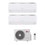 Immagine di LG DUALCOOL Libero Smart Climatizzatore a parete dual split inverter Wi-Fi bianco | unità esterna R32 4.7 kW unità interne 9000+9000 BTU MU2R17.U18A0+EZ[09|09]CSN.CSJ1