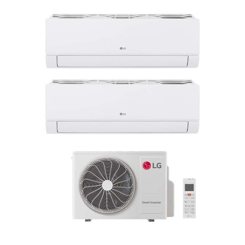 Immagine di LG DUALCOOL Libero Smart Climatizzatore a parete dual split inverter Wi-Fi bianco | unità esterna R32 7.9 kW unità interne 9000+9000 BTU MU4R27.U24A0+EZ[09|09]CSN.CSJ1