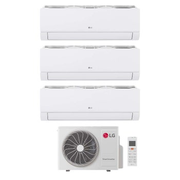 Immagine di LG DUALCOOL Libero Smart Climatizzatore a parete trial split inverter Wi-Fi bianco | unità esterna R32 5.3 kW unità interne 9000+9000+9000 BTU MU3R19.U24A0+EZ[09|09|09]CSN.CSJ1