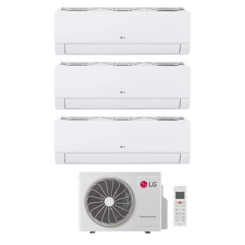 Immagine di LG DUALCOOL Libero Smart Climatizzatore a parete trial split inverter Wi-Fi bianco | unità esterna R32 6.2 kW unità interne 9000+9000+9000 BTU MU3R21.U24A0+EZ[09|09|09]CSN.CSJ1
