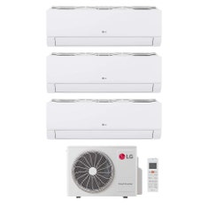 Immagine di LG DUALCOOL Libero Smart Climatizzatore a parete trial split inverter Wi-Fi bianco | unità esterna R32 7.9 kW unità interne 9000+9000+9000 BTU MU4R27.U24A0+EZ[09|09|09]CSN.CSJ1