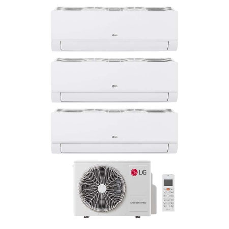 Immagine di LG DUALCOOL Libero Smart Climatizzatore a parete trial split inverter Wi-Fi bianco | unità esterna R32 7.9 kW unità interne 9000+9000+9000 BTU MU4R27.U24A0+EZ[09|09|09]CSN.CSJ1