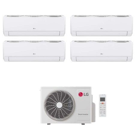 Immagine di LG DUALCOOL Libero Smart Climatizzatore a parete quadri split inverter Wi-Fi bianco | unità esterna R32 7 kW unità interne 9000+9000+9000+9000 BTU MU4R25.U24A0+EZ[09|09|09|09]CSN.CSJ1