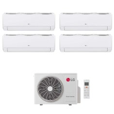 Immagine di LG DUALCOOL Libero Smart Climatizzatore a parete quadri split inverter Wi-Fi bianco | unità esterna R32 7.9 kW unità interne 9000+9000+9000+9000 BTU MU4R27.U24A0+EZ[09|09|09|09]CSN.CSJ1