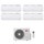 LG DUALCOOL Libero Smart Climatizzatore a parete quadri split inverter Wi-Fi bianco | unità esterna R32 7.9 kW unità interne 9000+9000+9000+9000 BTU MU4R27.U24A0+EZ[09|09|09|09]CSN.CSJ1