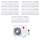 LG DUALCOOL Libero Smart Climatizzatore a parete penta split inverter Wi-Fi bianco | unità esterna R32 8.8 kW unità interne 9000+9000+9000+9000+9000 BTU MU5R30.U36A0+EZ[09|09|09|09|09]CSN.CSJ1